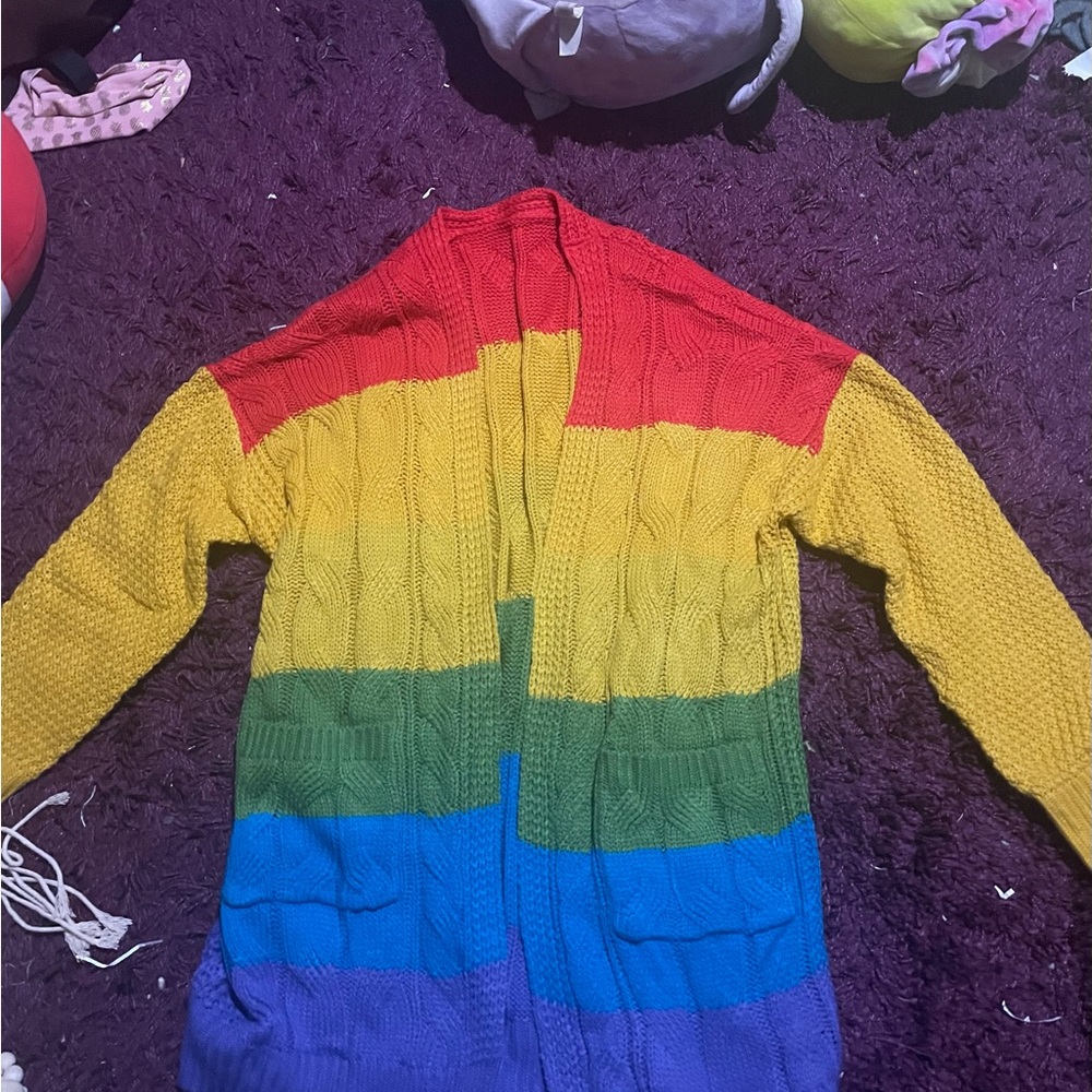 rainbow cardigan